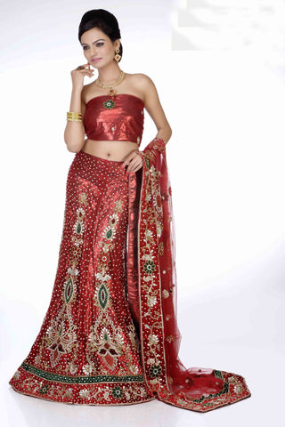 Charismatic Maroon Net Embroidery With Stone Work Lehenga Choli