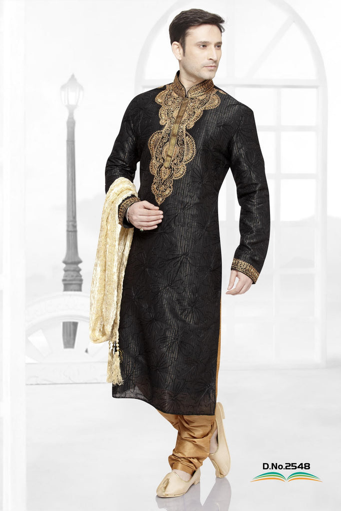 Black Art  Silk Kurta