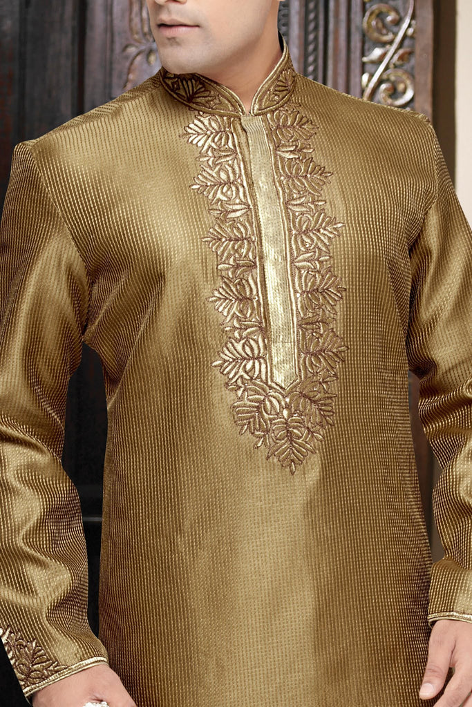 Gold Art  silk Kurta