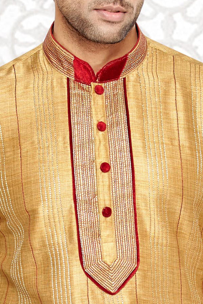 Brown Art silk Kurta