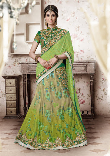 SPICE UP YOUR LOOK WITH THIS FINELY CRAFTED DESIGNER LEHENGA