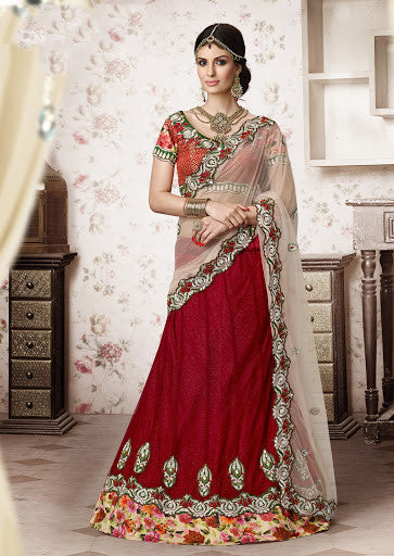 ENHANCE YOUR LOOK WITH THIS BEAUTIFULLY EMBROIDERED LEHENGA