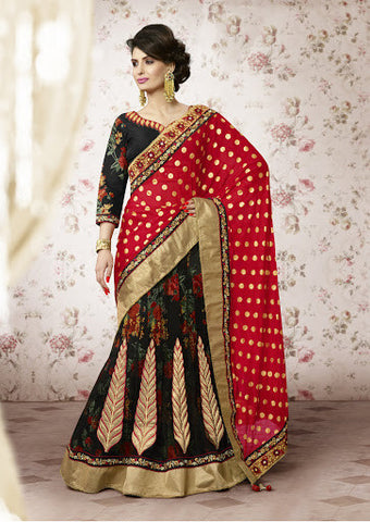 DAZZLE THE FLOOR WITH THIS HEAVILY EMBELLISHED LEHENGA