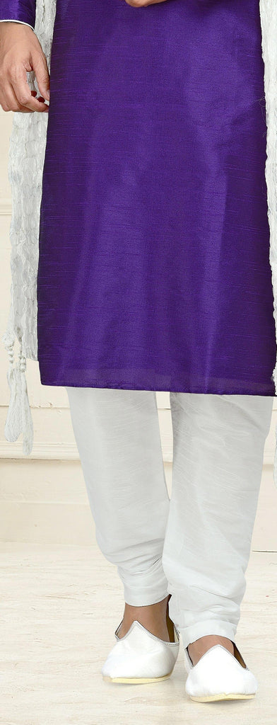 Purple Dupion Art Silk Kurta Pyjama
