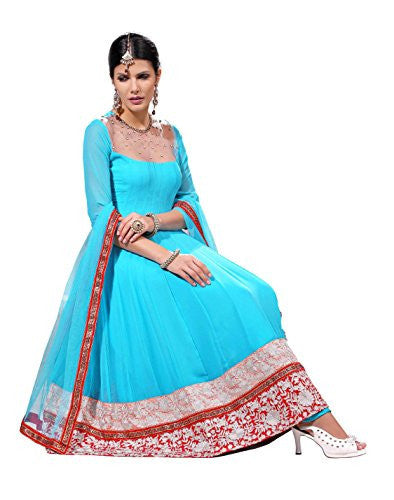 Fashionable Glamour Bridal Blue resham_embroidery Wedding Salwar Kameez