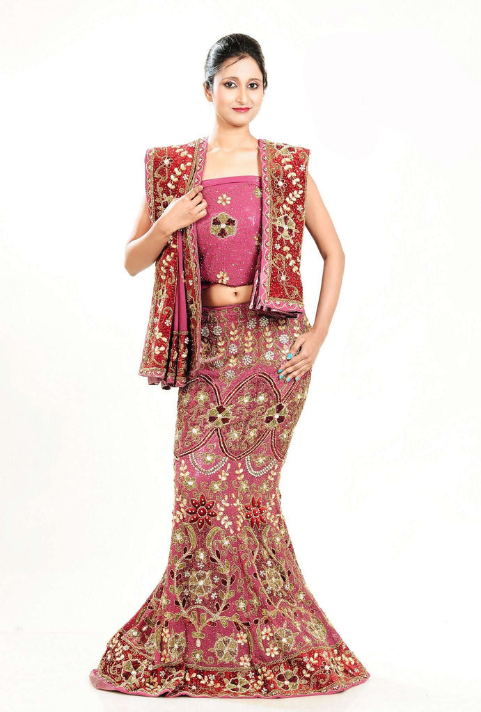 Glamorous Lavender Embroidered Lehanga Choli with Duppatta