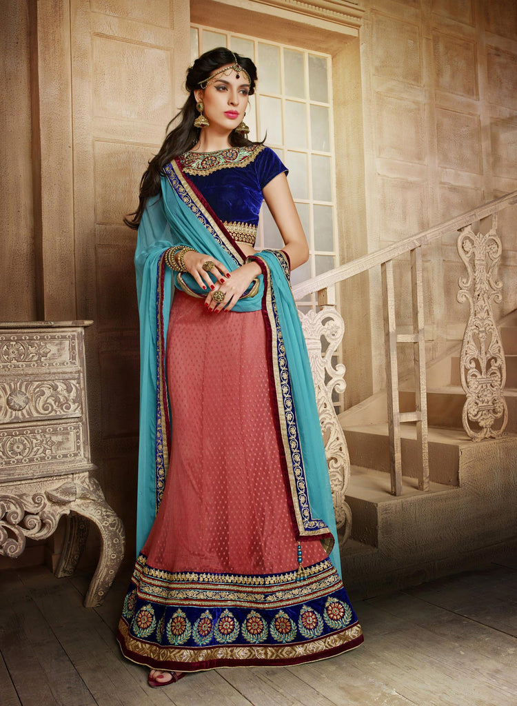 Designer Heavy Bordered Wedding Lehenga Choli