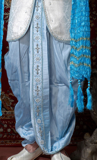 Off White Brocade Dhoti Indowestern