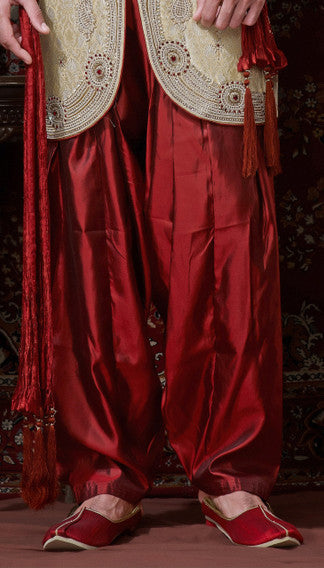 Cream Pure Banarasi Silk Indowestern Sherwani With Stone Work