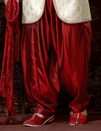 Cream Brocade Indowestern Sherwani