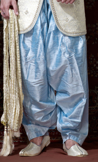 Dark Cream Pure Banarasi Silk Indowestern Sherwani