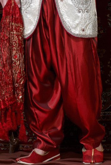 Off White Valvet Block Print Indowestern Sherwani