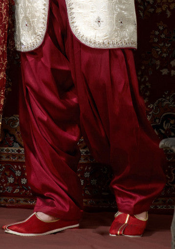 Cream Banarasi Giccha Indowestern Sherwani