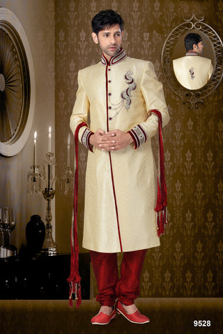 New Gold Brocade Sherwani