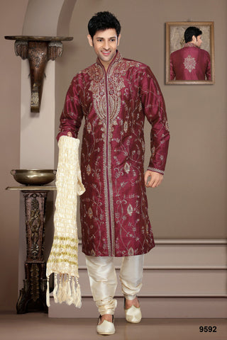 New Dupian Jaquard Silk Kurta Pyjama