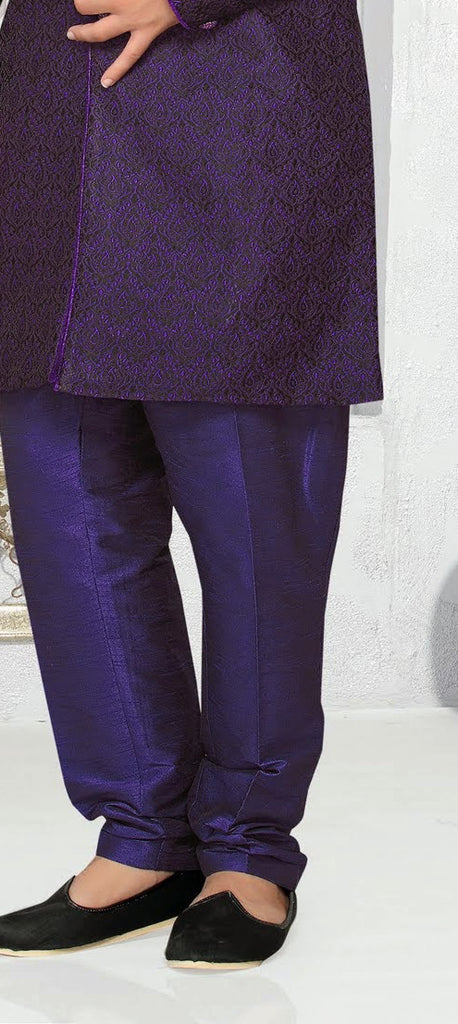 purple/black jq. Art silk Indo western KURTA Pyjama