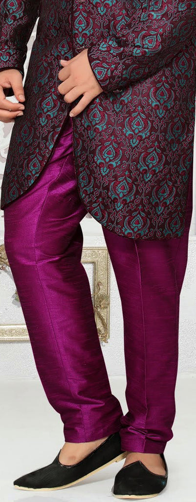 purple jq. Art silk Indo western KURTA Pyjama