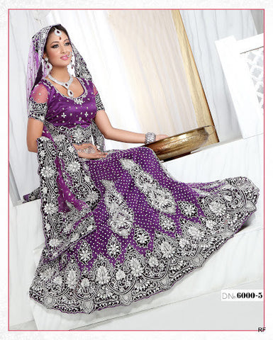Purple net Lehenga choli with heavy stone wrok?ÿ